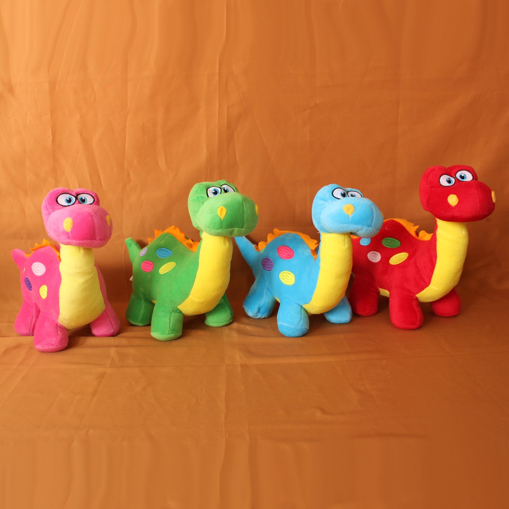 Boneka Dinosaurus Tompel Warna Warni Lucu Bahan Lembut 6 Varian Warna Berlabel SNI Bisa COD