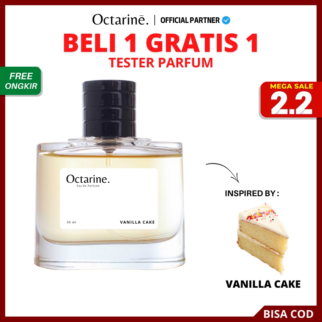 Octarine - Parfum Wanita Pria Tahan Lama Aroma Vanilla Kue lembut Inspired By VANILLA CAKE | Parfume Farfum Perfume Minyak Wangi Cewek Cowok Murah Original vanila