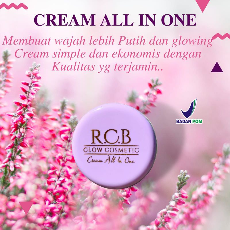 CREAM RCB GLOW AL IN ONE baru dan lama