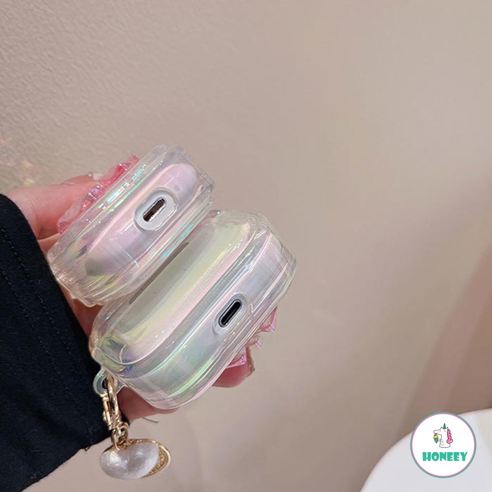 Soft Case Pelindung Earphone Wireless Bluetooth Desain Pita Laser Untuk Airpods 1 2 3 pro