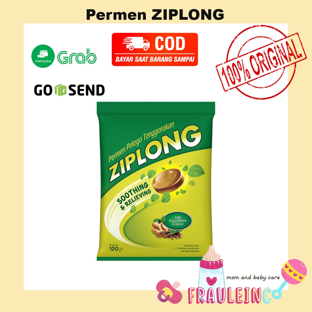 *FRAULEINCO* Ziplong Bag isi 50 - Permen Pereda Tenggorokan