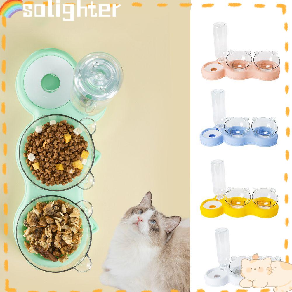 Solighter 3in1 Bowl For Pet New Dry Wet Depart No-Spill Botol Minum Otomatis