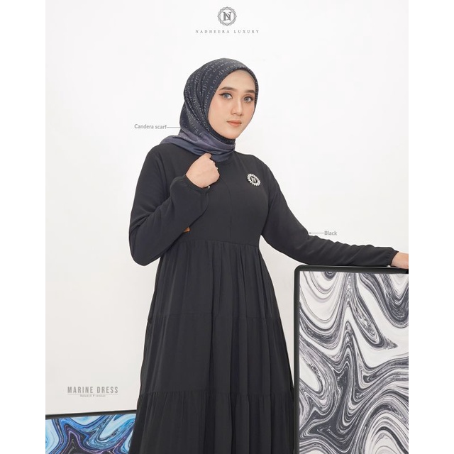 Gamis Hitam / Gamis Umroh Hitam / Marine Dress by Nadheera Luxury / Black Dress