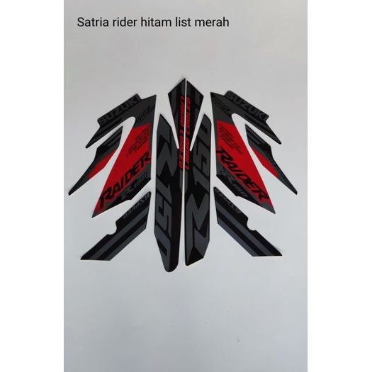 STRIPING ORI SUZUKI SATRIA RAIDER 150) Hitam list Merah