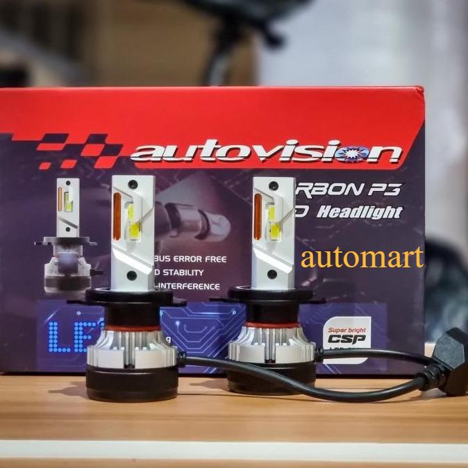 LED Carbon P3 Autovision 58 Watt H4 H7 H11 H16 HB3 HB4