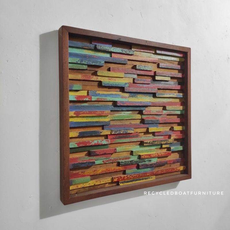 Hiasan Dinding Vintage Wall Decor Kayu Dekorasi Mozaik