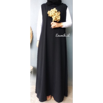 Long inner sleeveler busui / inner dress busui dan bumil M L XXL / gamis tanpa lengan busui