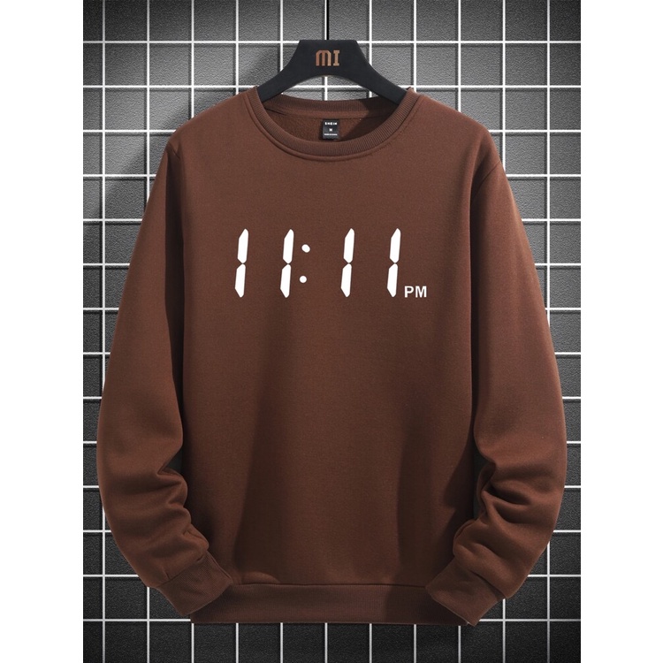 Sweatshirt Basic 11:11 PM  II Sweater Crewneck Print DTF II Size M - XL Anak &amp; Dewasa ( Pria &amp; Wanita )