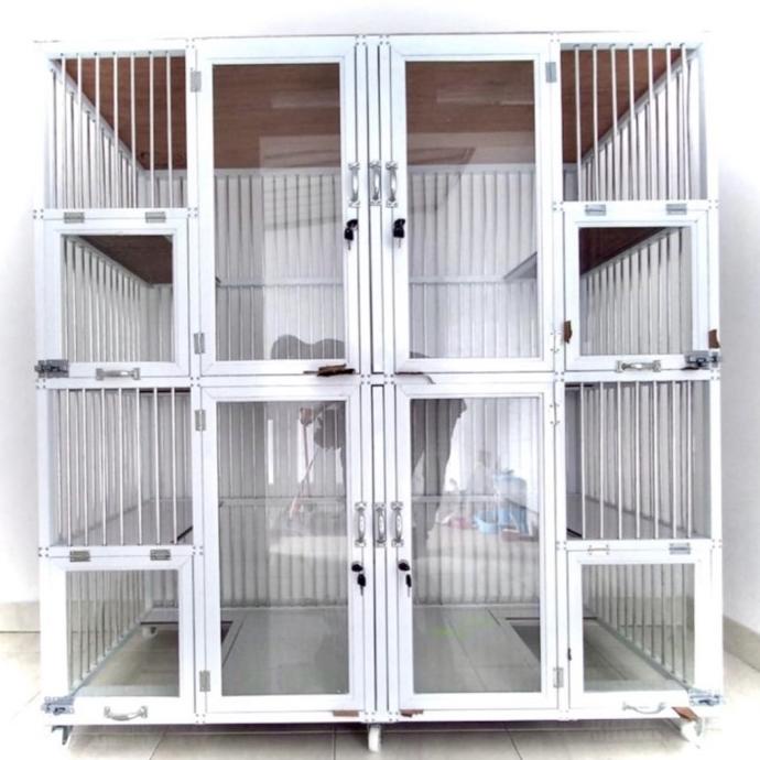Kandang Kucing 4 Kamar Aluminium Mewah