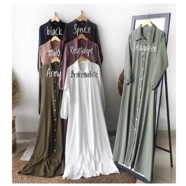Pakaian Baju Muslim Lebaran Kondangan Wanita Anak Perempuan Remaja Cewek Dewasa Long Dress Abaya Jub