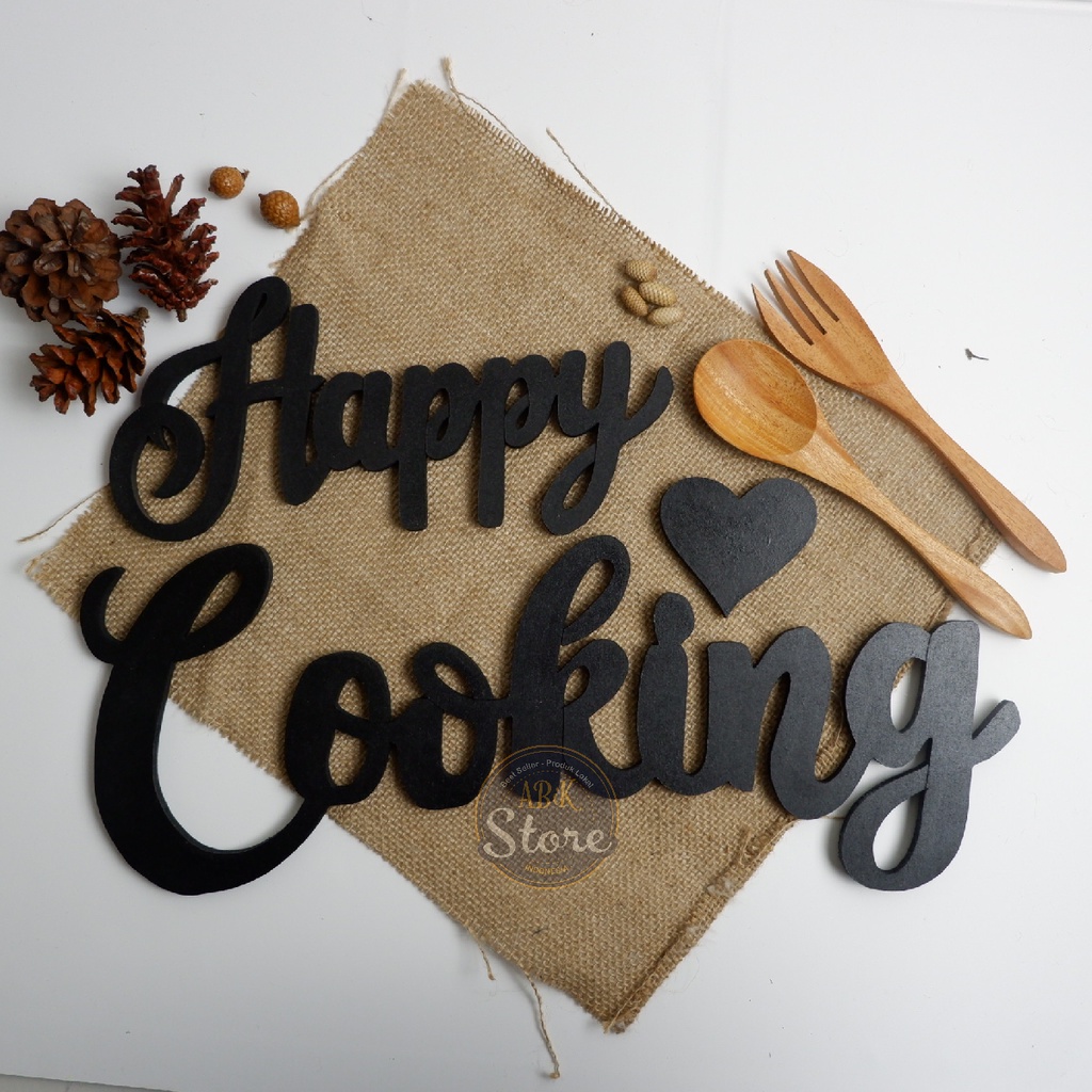 Hiasan Dinding Dekorasi Cutting / Happy Cooking / Kitchen / Laundry / Mushola / Tempat Wudhu / Eat / Salam / Happy Faimly / Welcome