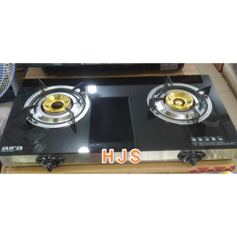 KOMPOR GAS AIFA SINGAPORE 2 TUNGKU 602GN STAINLESS ORIGINAL AIFA