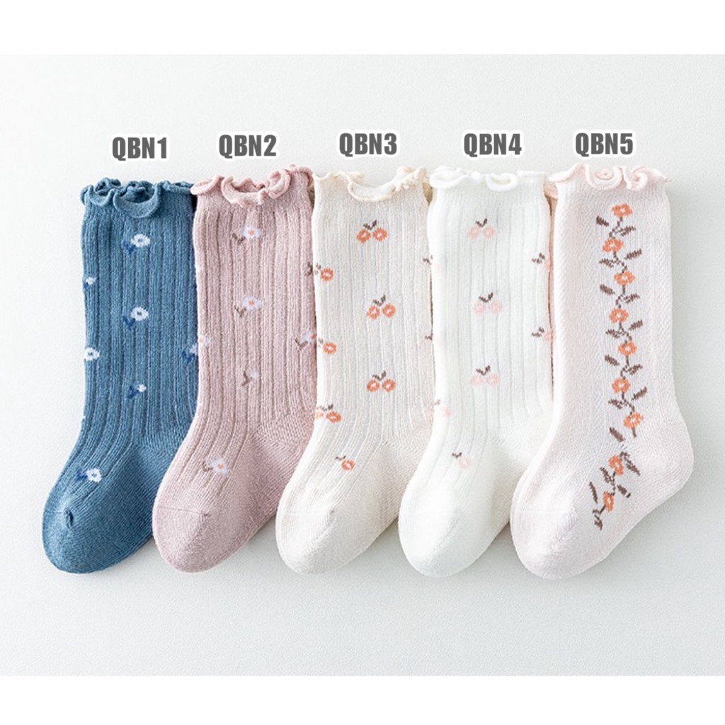 0-5 thn | KAOS KAKI RUFFLE BAYI ANAK IMPOR NEWBORN SOCKS PEREMPUAN catalog QN QBN