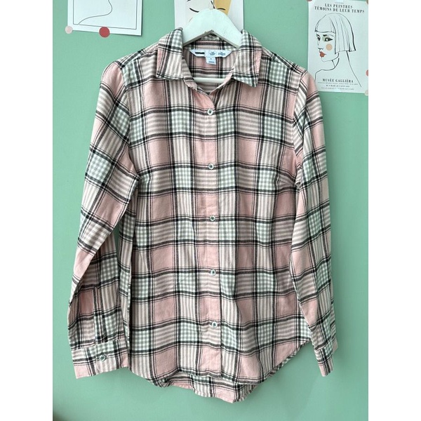 OLD** flanel longsleeved plaid flanel shirt (ready smpe big size)