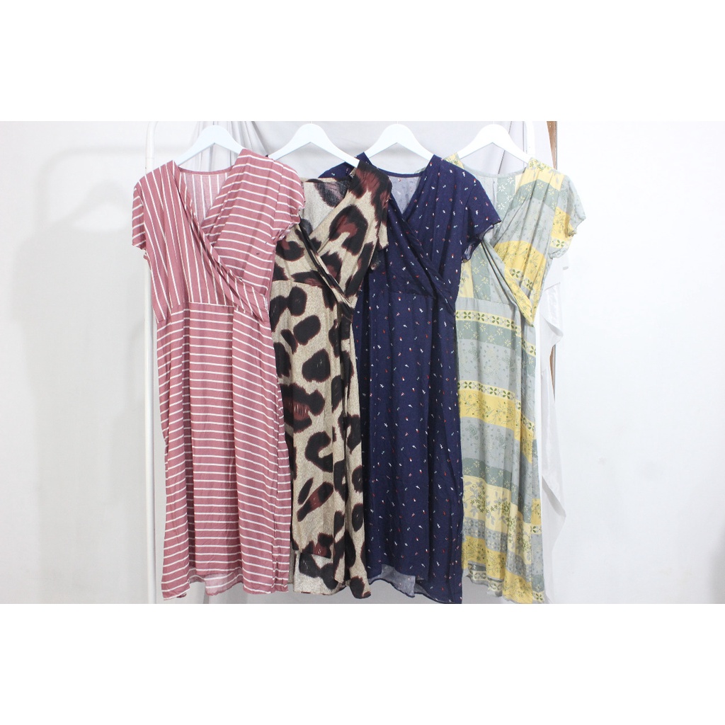 Daster Kimono Bahan Rayon Premium LD 110 Homedress Dress Adem Lembut Katun Motif Kekinian Remaja Sel