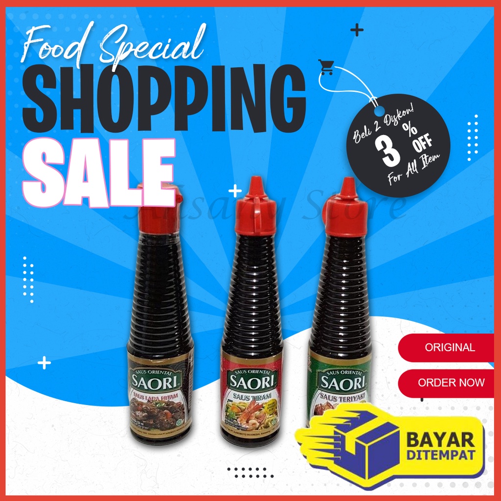 

Saos Saus Saori Teriyaki Tiram Lada Hitam Blackpaper Sauce