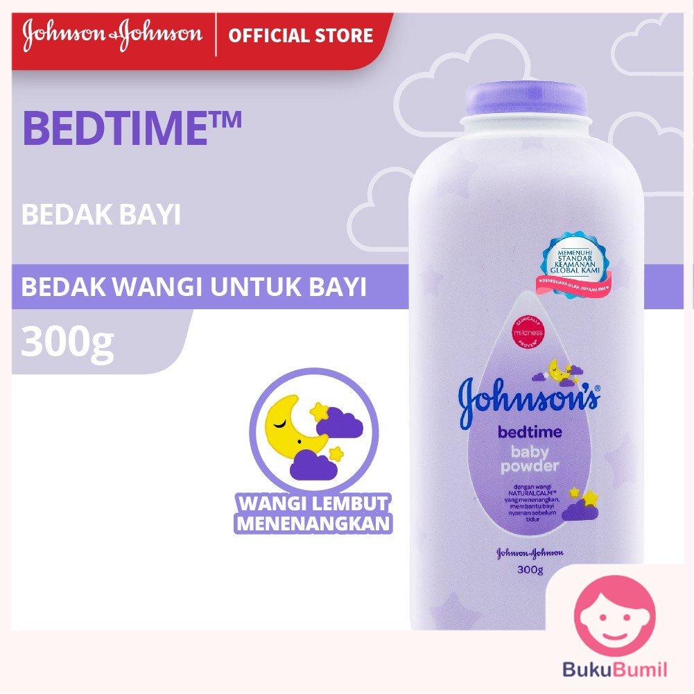 JOHNSON'S Bedtime Baby Powder - Bedak Bayi 300gr Perlengkapan Bayi