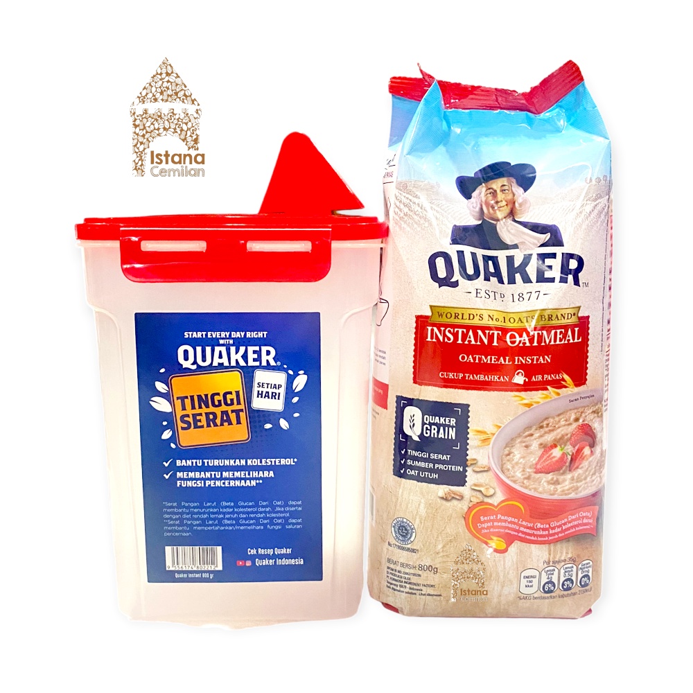Quaker Instant Oatmeal 800 Gram GRATIS Container Serbaguna