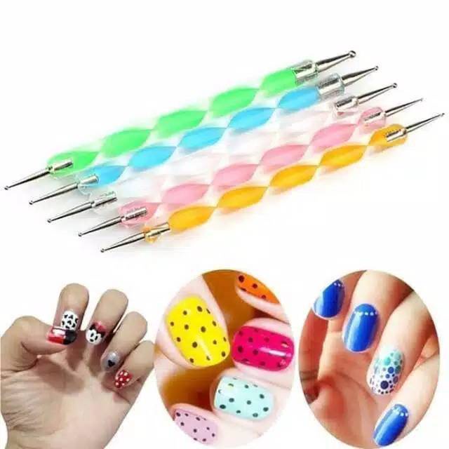 1pc Nail Art Dual End Dotting Pen Rhinestone Gem Jewelry Beads Sequins Acrylic DIY Painting Pen