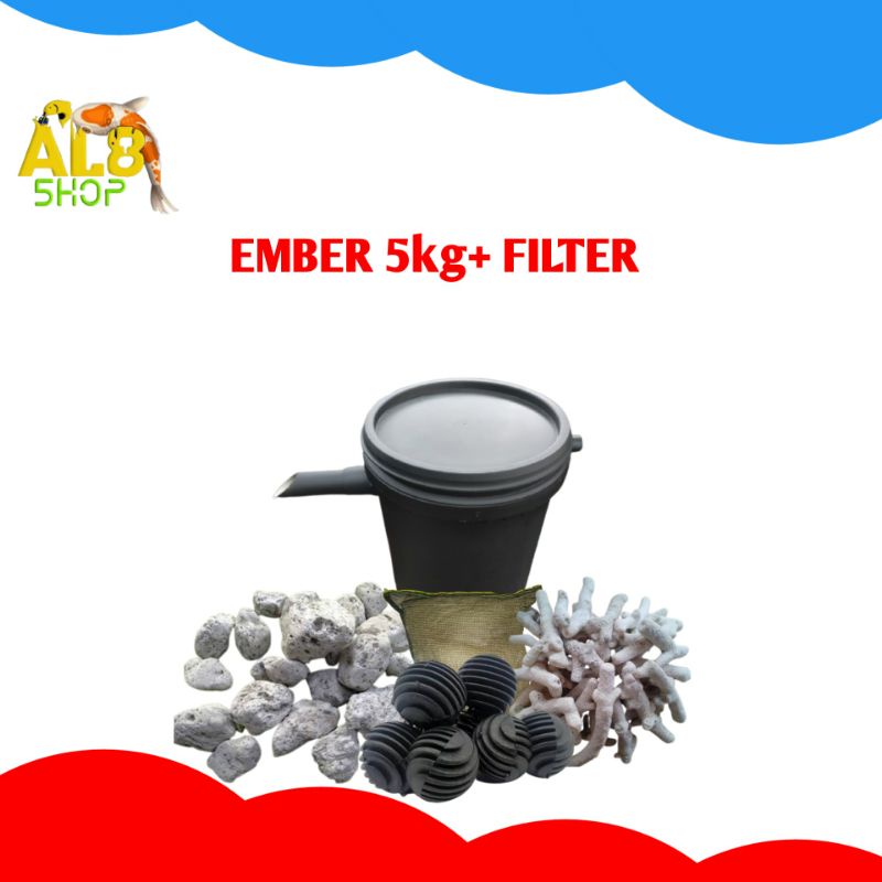 filter aquarium ember sudah dengan media filter lengkap