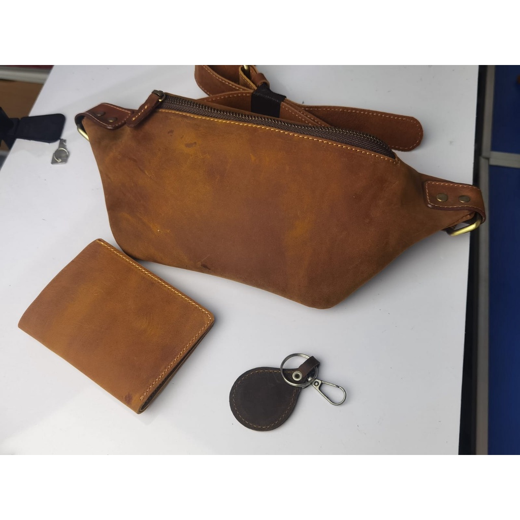 Cedro Leather Tas kulit Asli 3 in 1 ORiginal