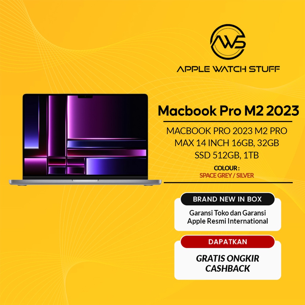 McBook Pro 2023 M2 Pro Max 14 inch RAM 16GB 32GB SSD 512GB 1TB