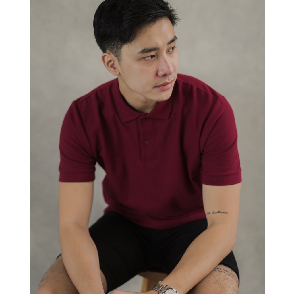 AKITA POLO SHIRT - Kaos Polo Pria in Maroon (Merah)