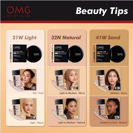 OMG Oh My Glam Coverlast Two Way Cake Bedak Padat / Oh My Glam Two Way Cake