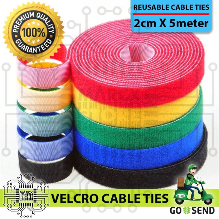 

Holder Reusable Cable Strap 5M X 20Mm Cable Organizer Velcro Cable Ties