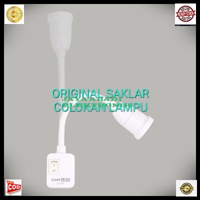 G666 ORIGINAL SAKLAR COLOK 25 CM SAMBUNGAN RUMAH LAMPU E27 EXTENSION STEKER FLEXSIBEL COLOKAN LISTRIK SETRUM PITING PEMANJANG SOCKET SOKET ULIR KEPITING STOP KONTAK LOYAL TERMINAL CABANG PENAMBAH KUNINGAN TEMBOK DINDING ON OFF COLOK LAMP FITING BOHLAM LED