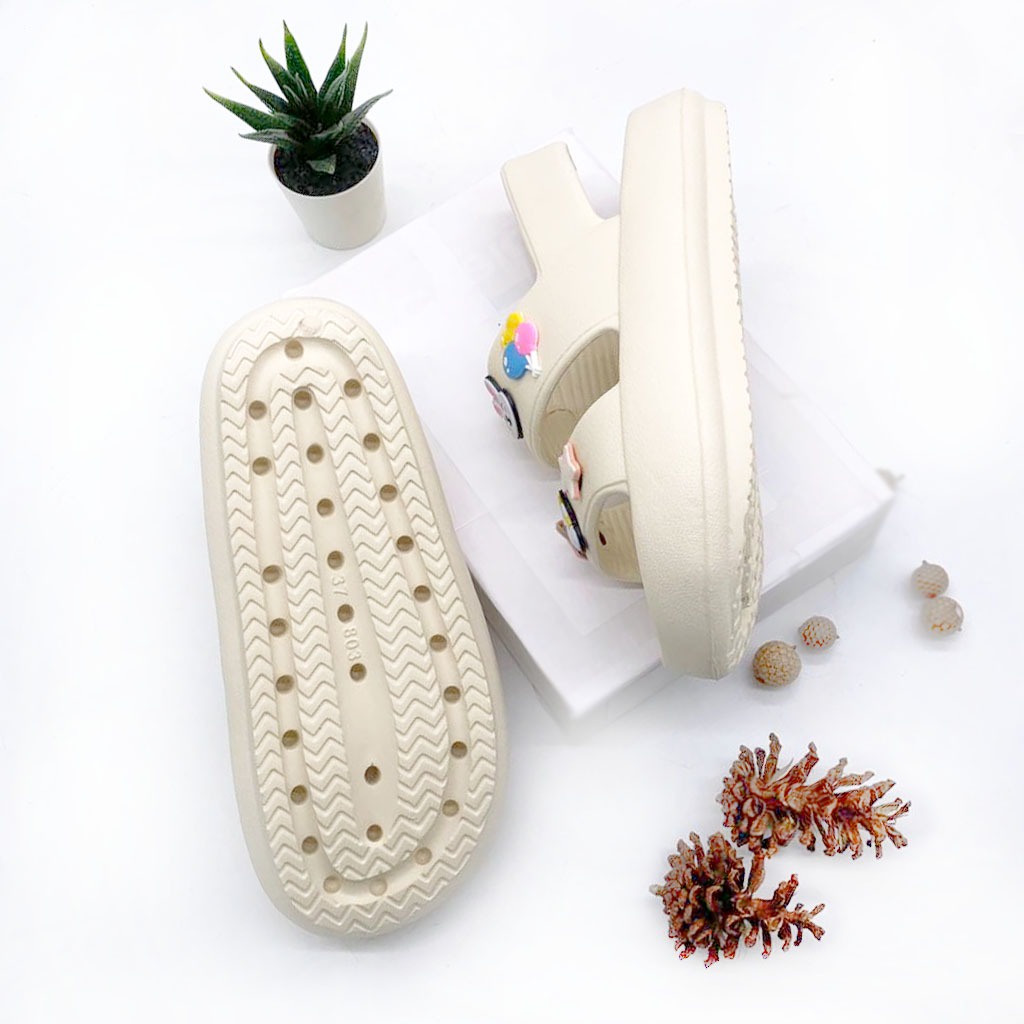 Sandal Wedges Lalisa Sandal Selop Wanita Korean Style Model Tali Belakang Terbaru