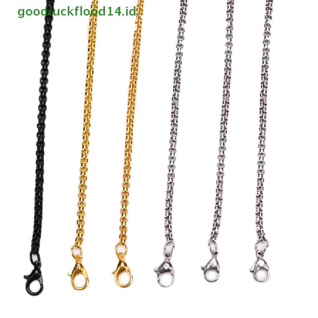 [GOOGFOUR] Fashion 3MM Stainless Steel Keel Rantai Kalung Pria Wanita Kalung Perhiasan Hadiah [TOP]