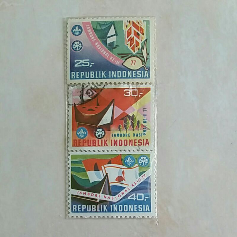 

Terlaris ✨ - (AC) Perangko Indonesia 1977 Jambore Nasional Set Lengkap 3pcs Mint & Used3.1.23