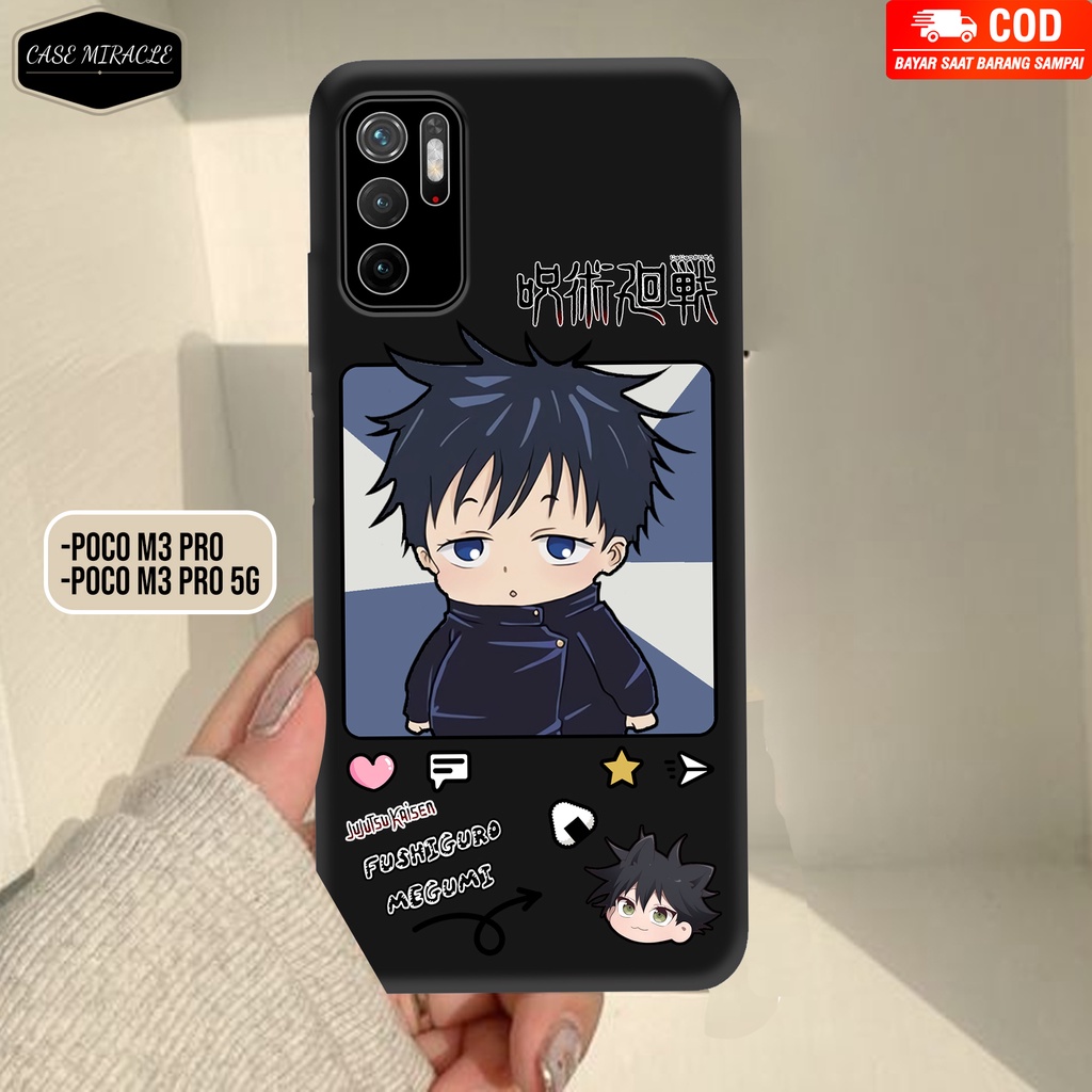 CM Case XIAOMI POCO M3 PRO Softcase Lentur Warna Hitam Macaron Protector Lensa Kamera Kaca  [ JUJUTS