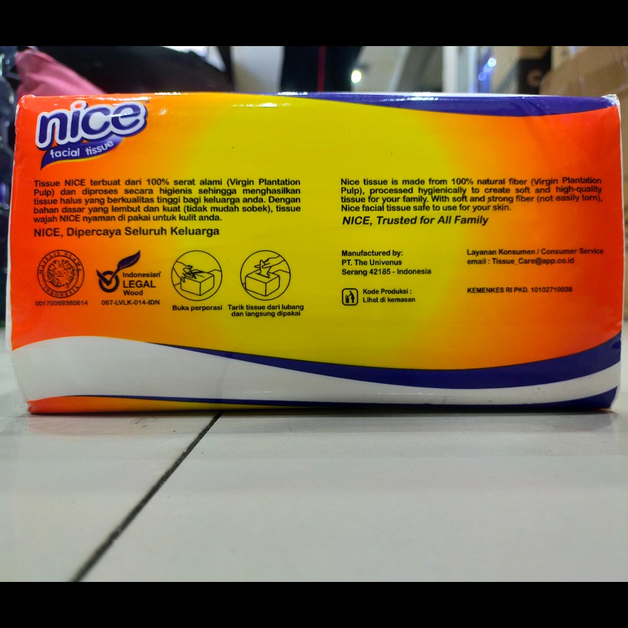 Nice Facial Tissue 250 sheet 2 ply / Tisu Wajah Nice 2ply 250sheet