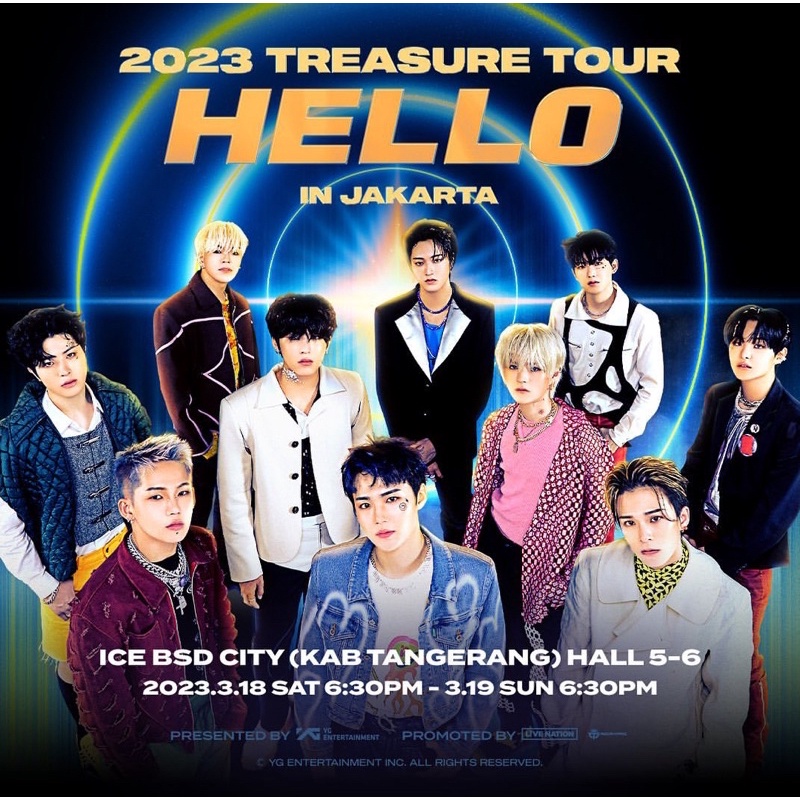 TIKET KONSER TREASURE TOUR HELLO IN JAKARTA 2023