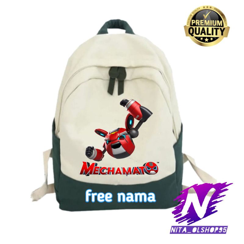 tas anak ransel anak mecha mato mechabot