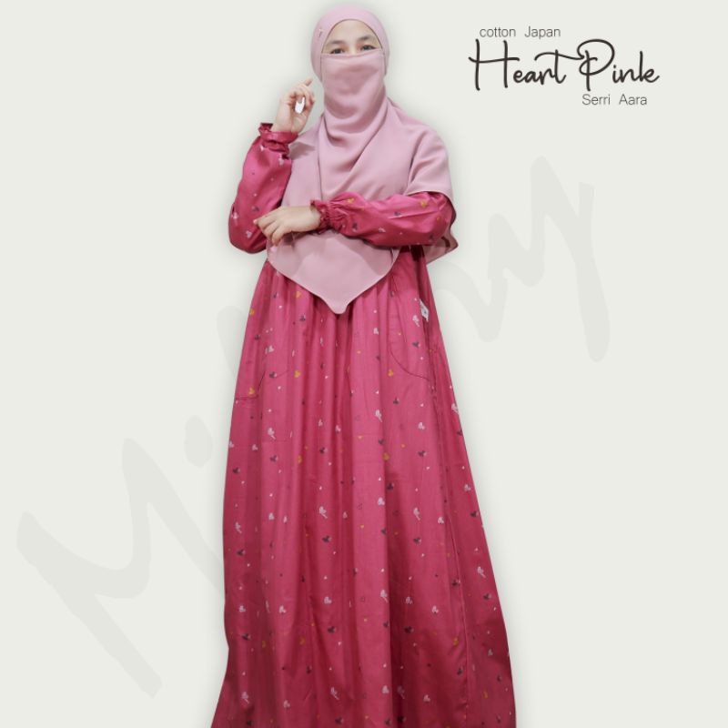 HOMEDRESS GAMIS DASTER BAJU MUSLIM DEWASA MILARY HITAM COKLAT PINK BIRU CREAM - HEART DIAMOND DIANTH