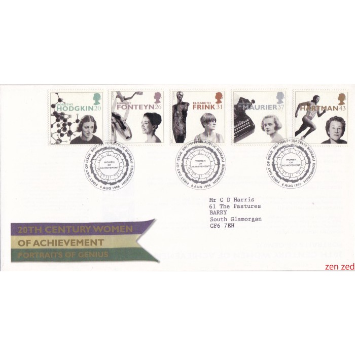 

A771 Prangko Inggris FDC 1996 EUROPA Stamps - Famous Womens 1 Pcs