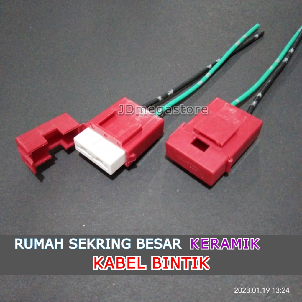 (Grosir/COD) Rumah Sekring Tancap Keramik / Fuse Box Ceramic - KABEL BINTIK