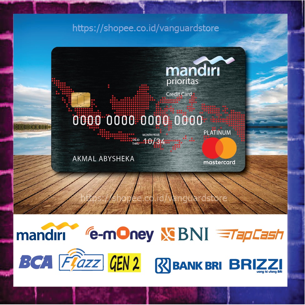 KARTU E MONEY E TOLL MANDIRI MASTERCARD 3 DEBIT CREDIT EMONEY MANDIRI FLAZZ BCA BNI TAPCASH BRIZZI BRI - 1 SISI