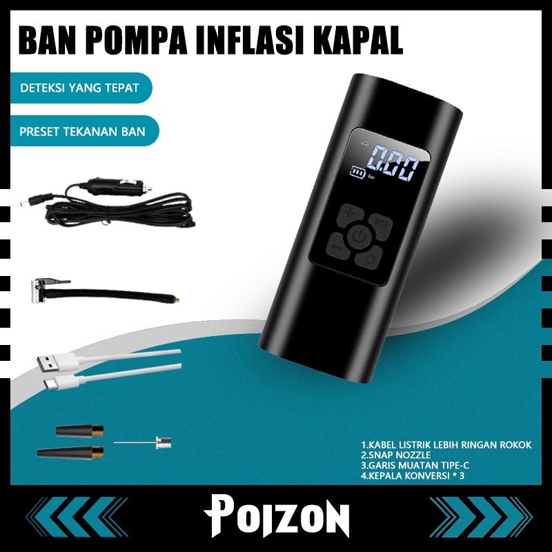 Jual Pompa Ban Mobil Truk Motor Elektrik Cek Tekanan Angin Digital Pompa Elektrik Pompa Udara