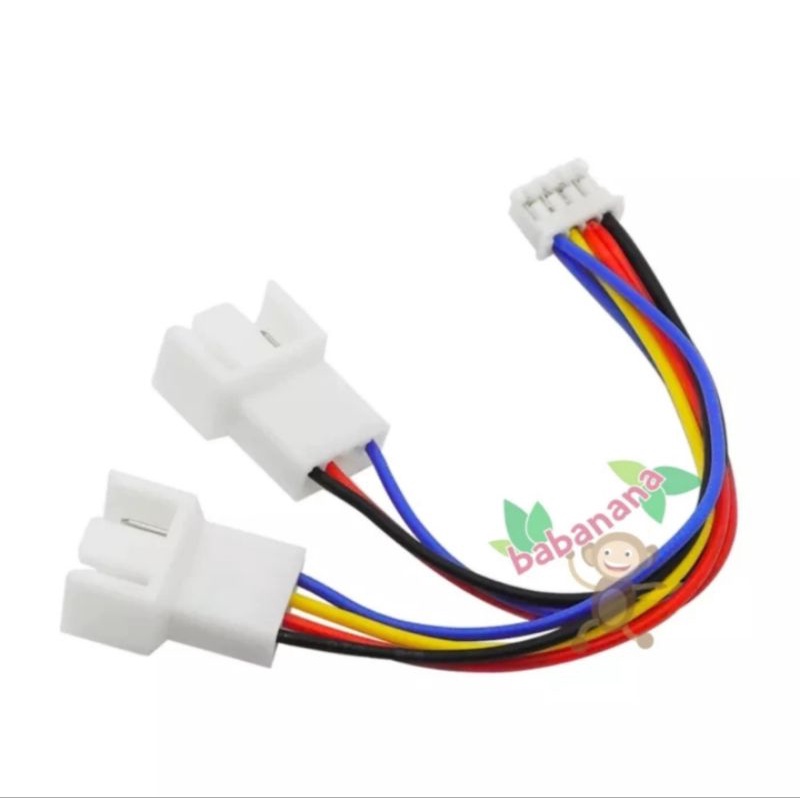 Kabel splitter mini 4 pin pwm 1 to 2 vga cabang graphic card gpu