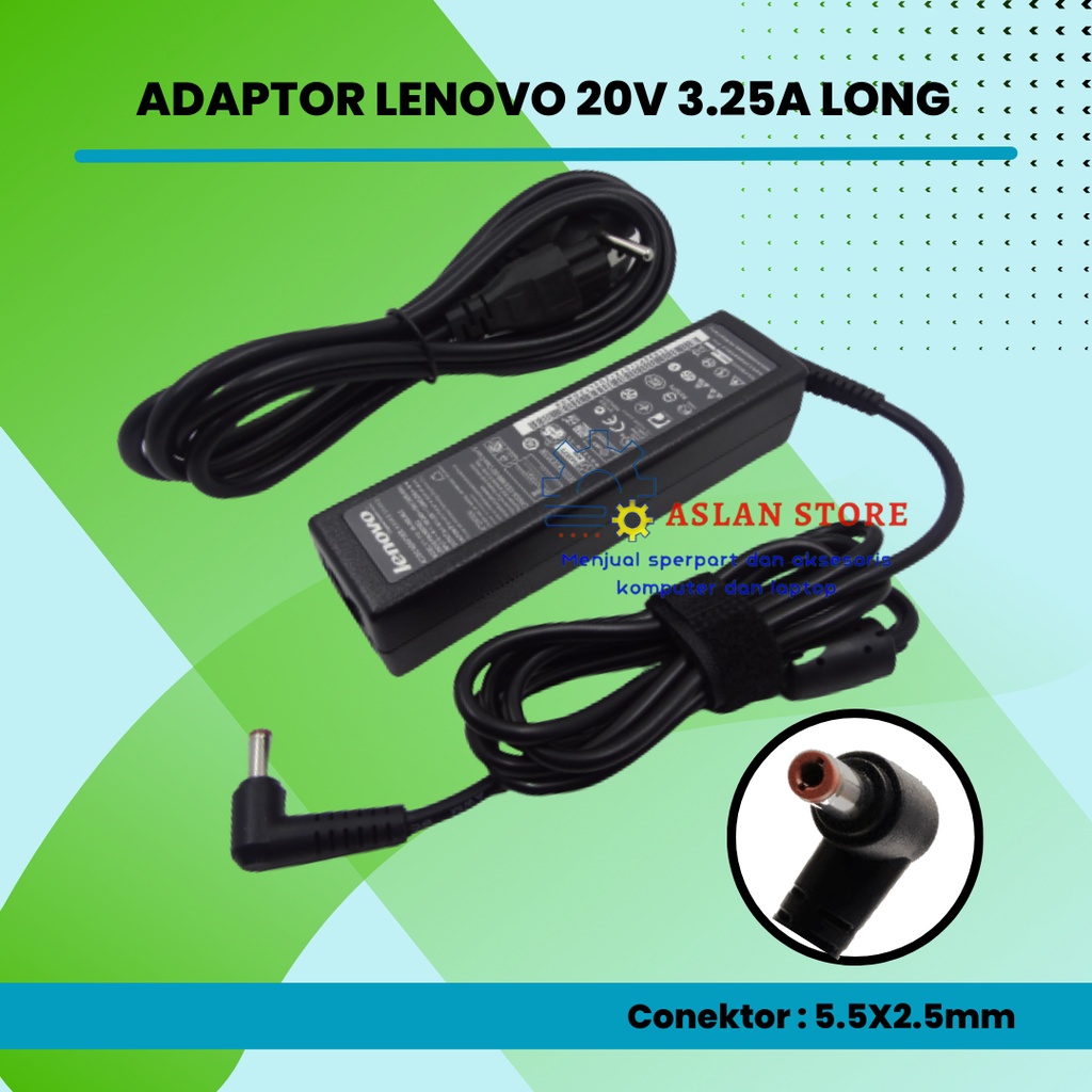 Adaptor AC 20V 3,25 A 5.5*2.5Mm Lenovo IBM B470 B570e G470 G570 G770 V570 Seri Z400 P500 untuk Lenovo PC B460 B470 B475 B560 B570 B575 G460 G470 G475 G480 Z460