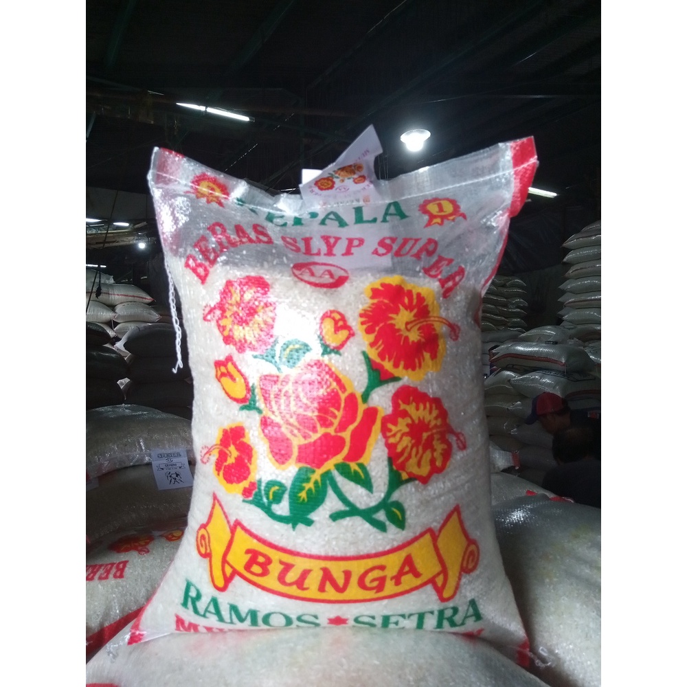 

BERAS RAMOS SETRA CAP BUNGA PULEN 10 LITER & 10 KG