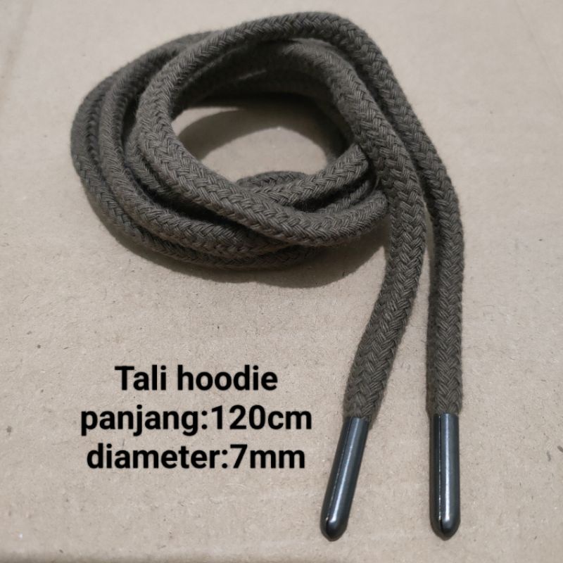 Tali hoodie katun bulat 7mm-120cm.Original