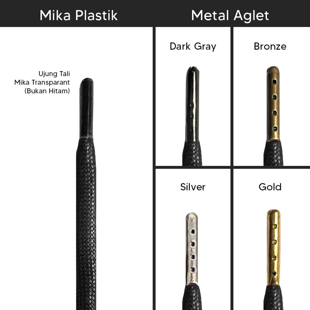 Tali Sepatu Lilin Oval 180cm 3.5mm Variasi Warna untuk Boots