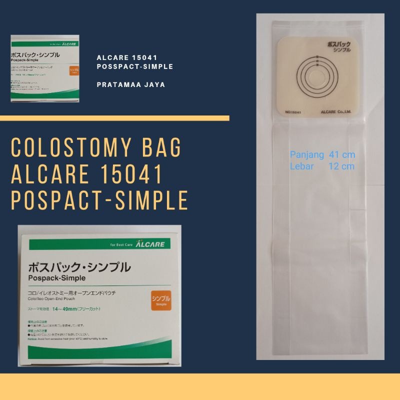 COLOSTOMY BAG KANTONG COLOSTOMY ALCARE 15041 POSPACT SIMPLE SEKALI PAKAI - PERPCS