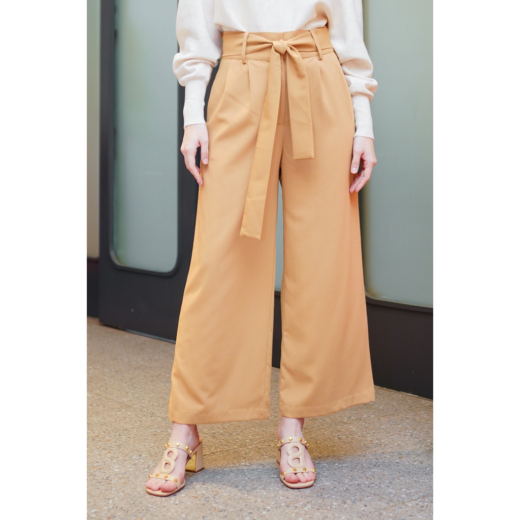 Benang Jarum Elena Pants - Tan
