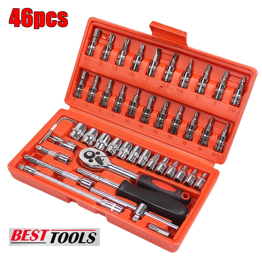 Kunci sok set 46pcs MOLLAR shock sock socket wrench set 46pcs Box